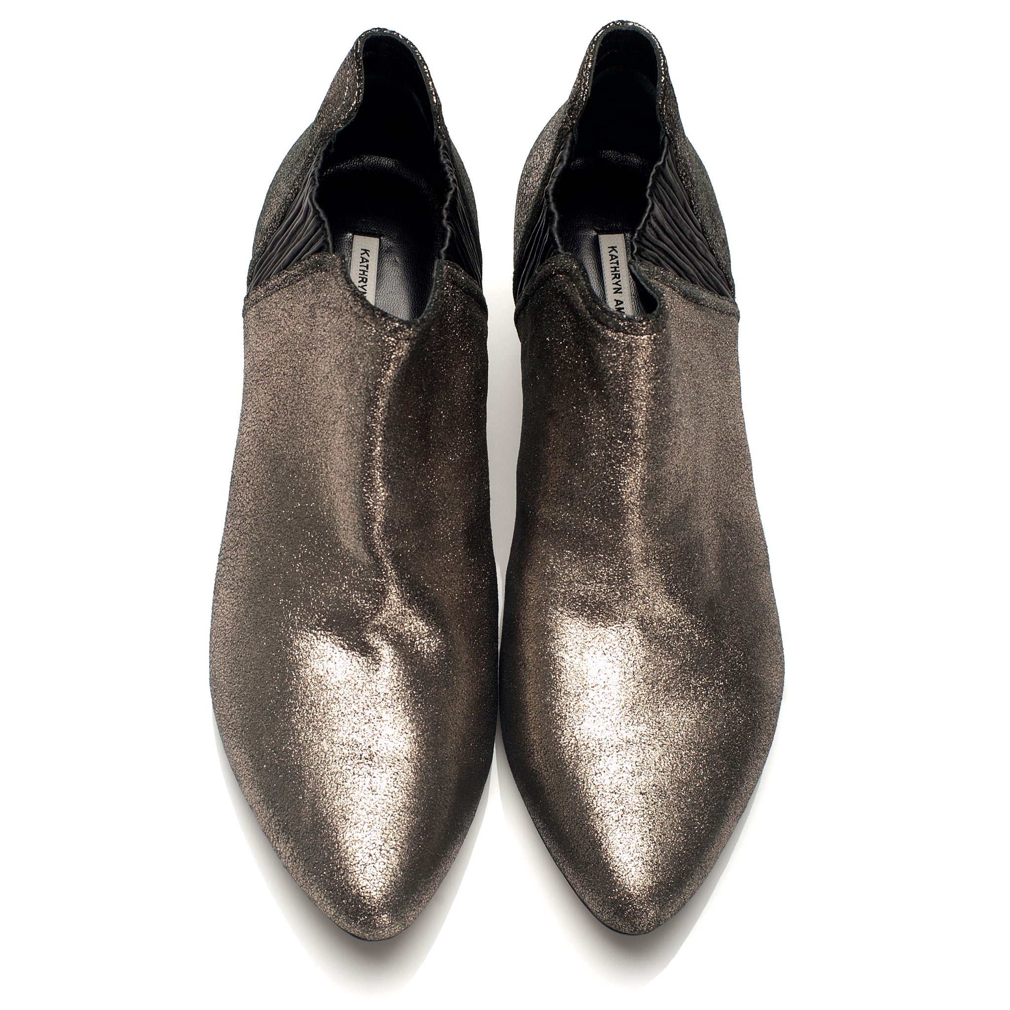K607 leather boots; bronze