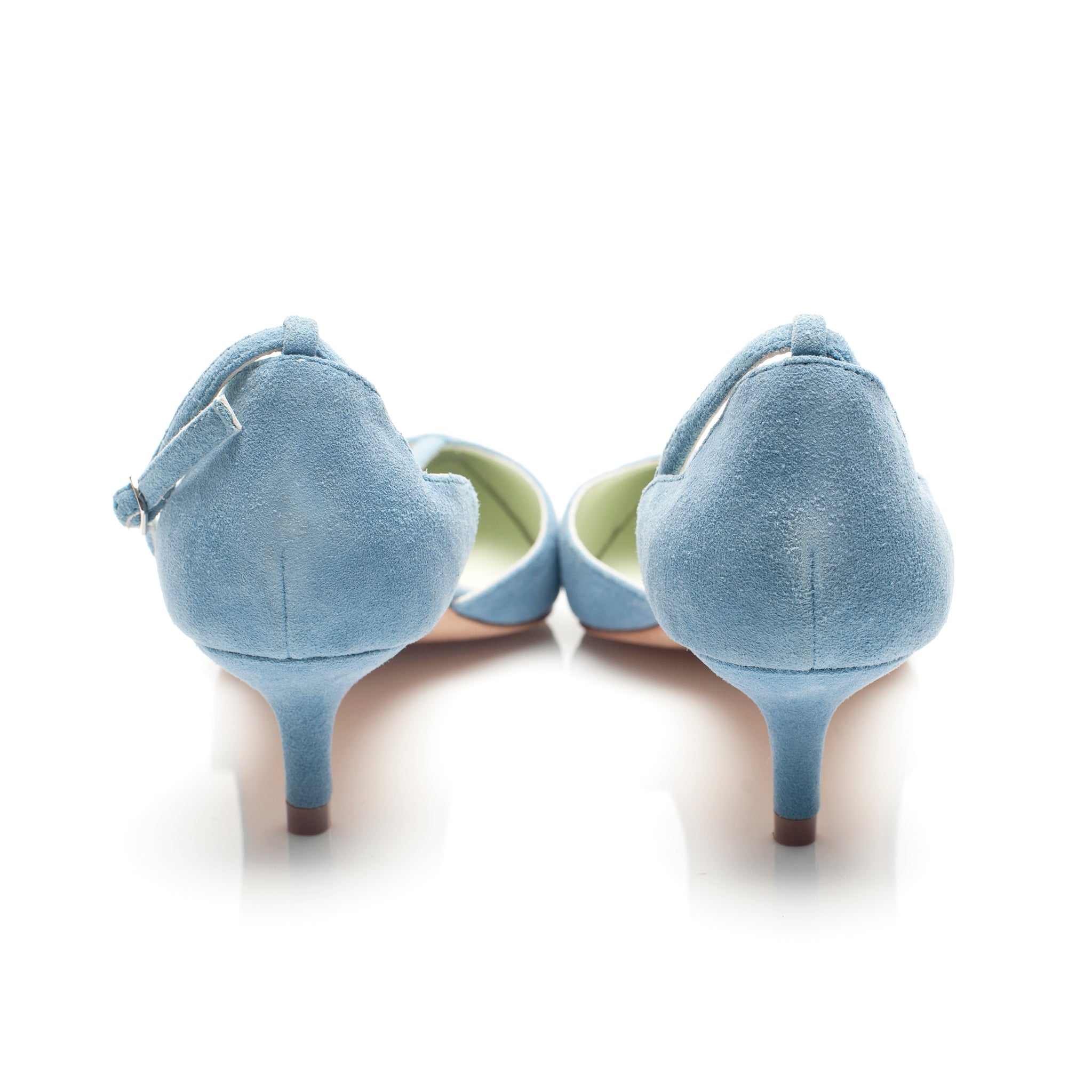 K702 suede pumps; sky