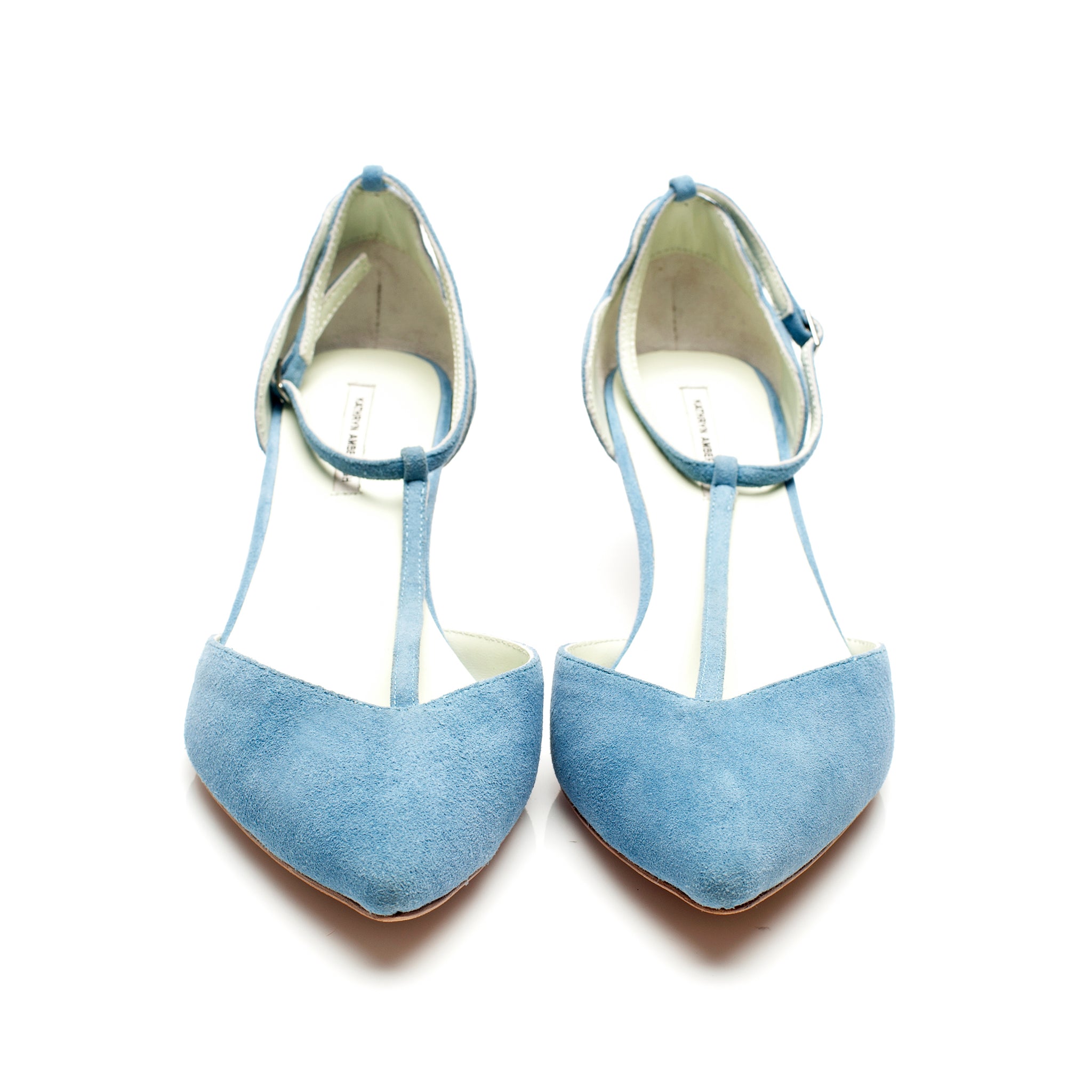 K702 suede pumps; sky