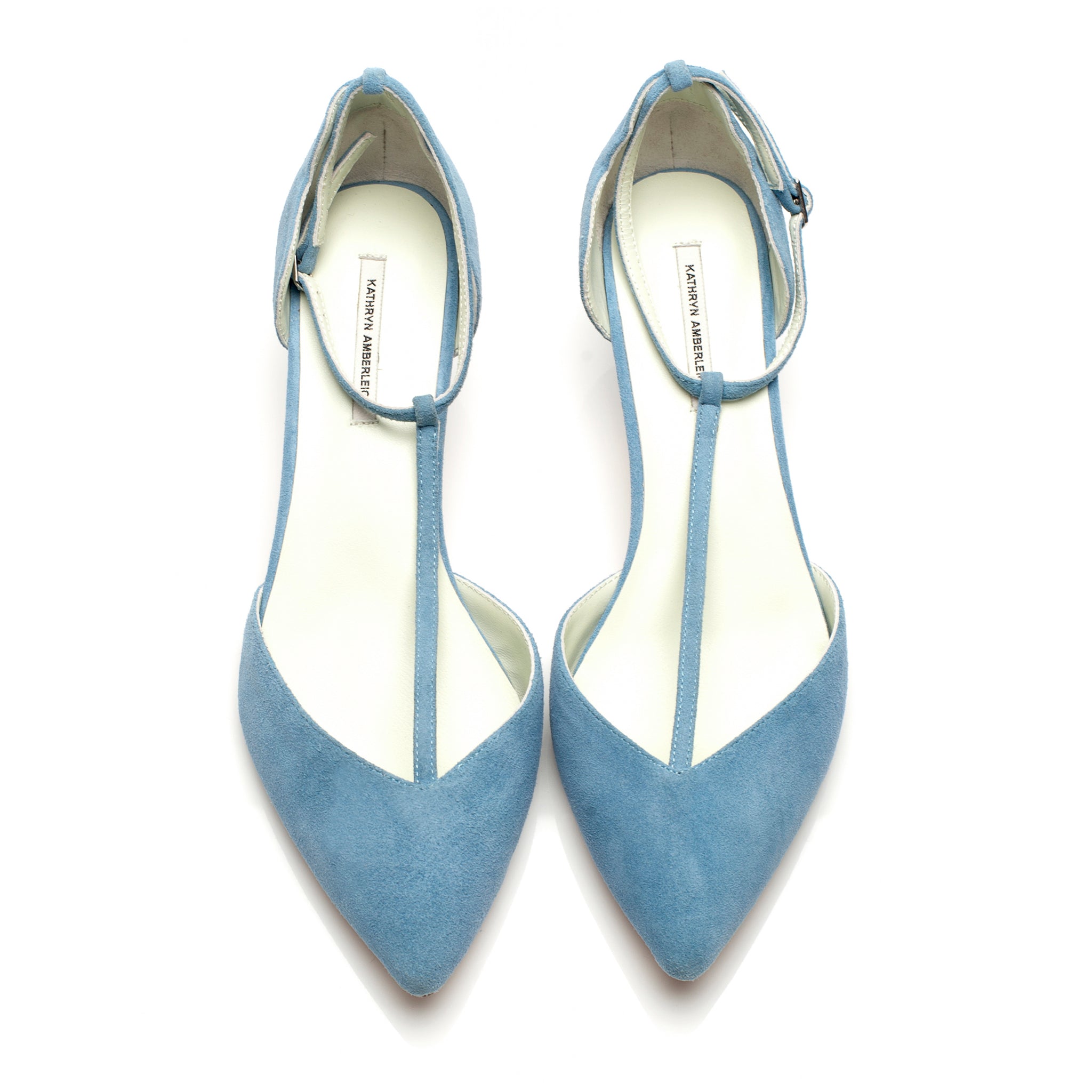 K702 suede pumps; sky