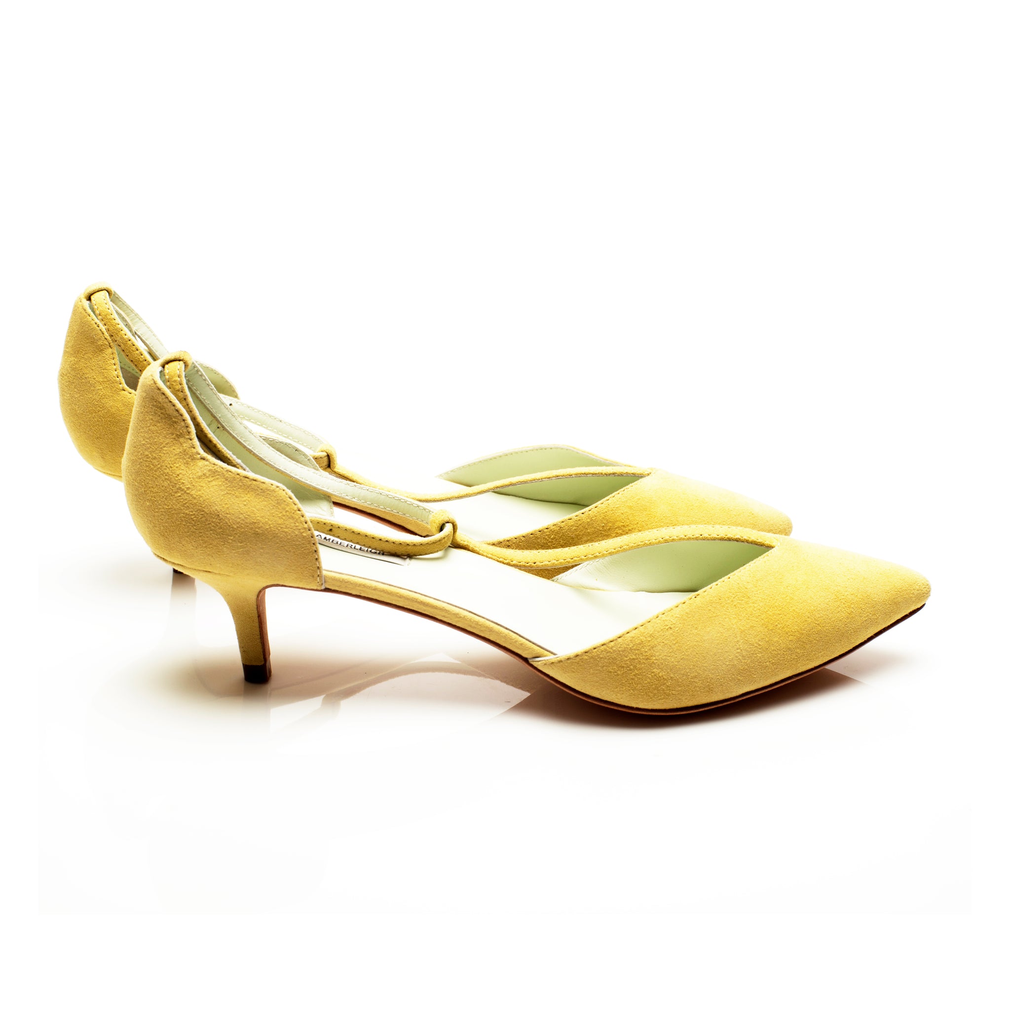 K702 suede pumps; yellow
