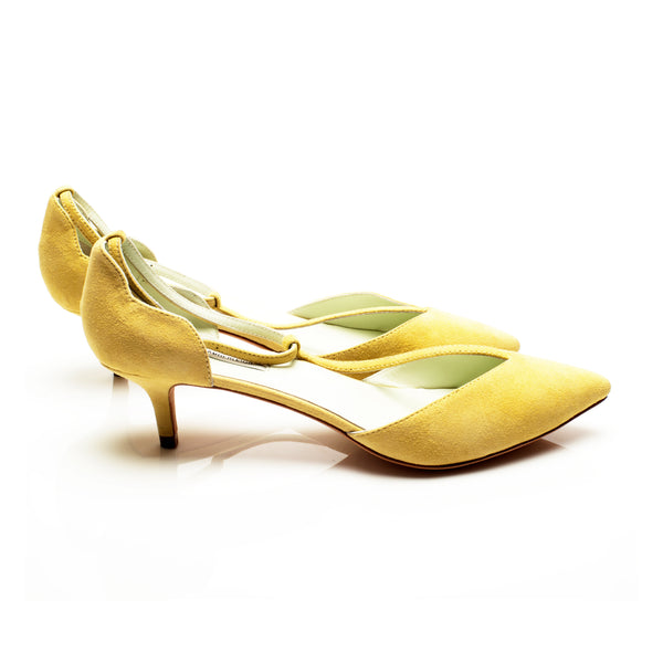 K702 suede pumps; yellow