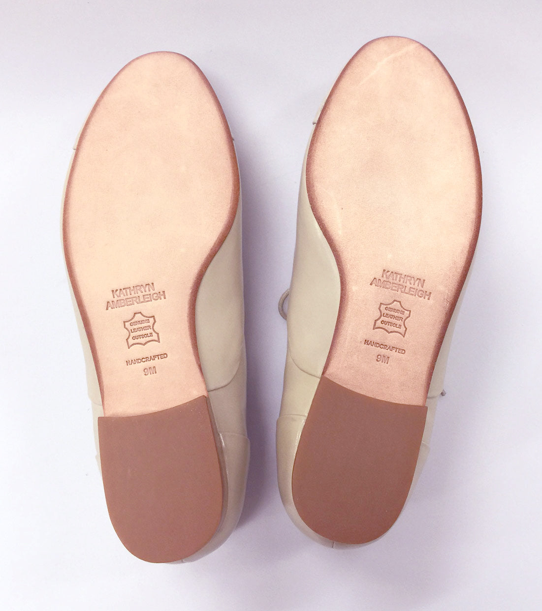 J544 leather loafers; beige gloss