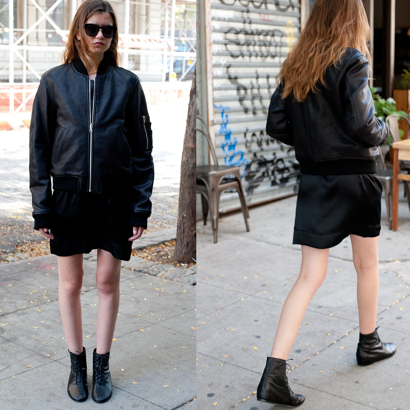 J117 leather boots; black