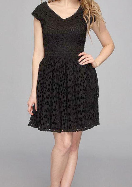 JOIE : EYELET COTTON DRESS, BLACK