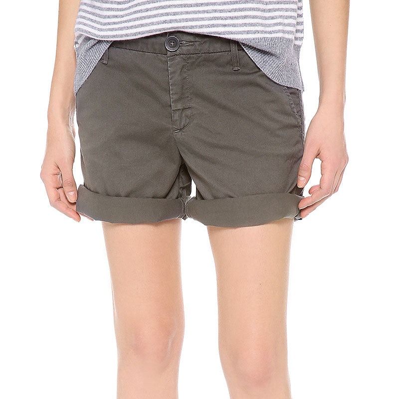 JOIE : COTTON TWILL SHORTS, ARMY