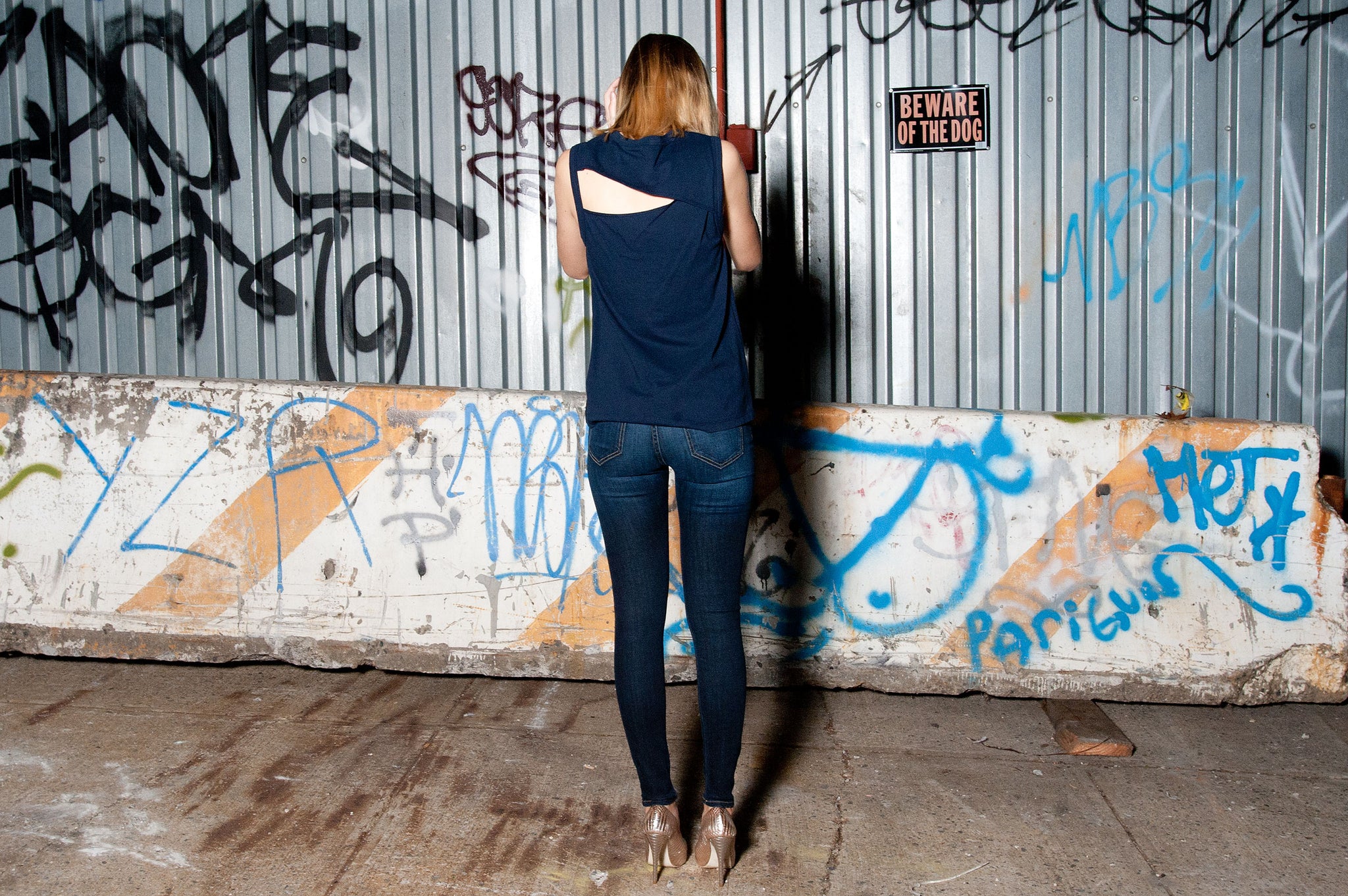 JOIE : DENIM PANTS, NAVY BLUE