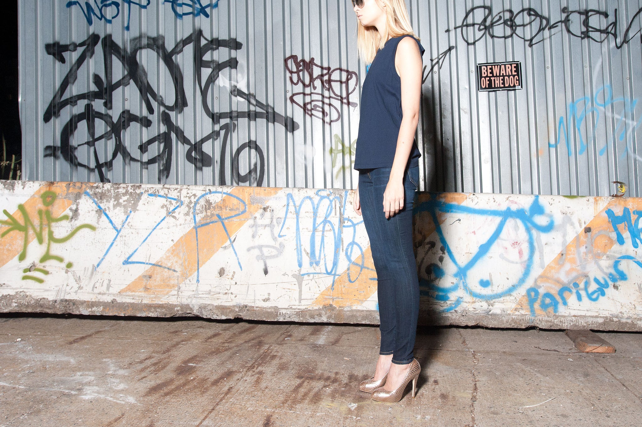 JOIE : DENIM PANTS, NAVY BLUE