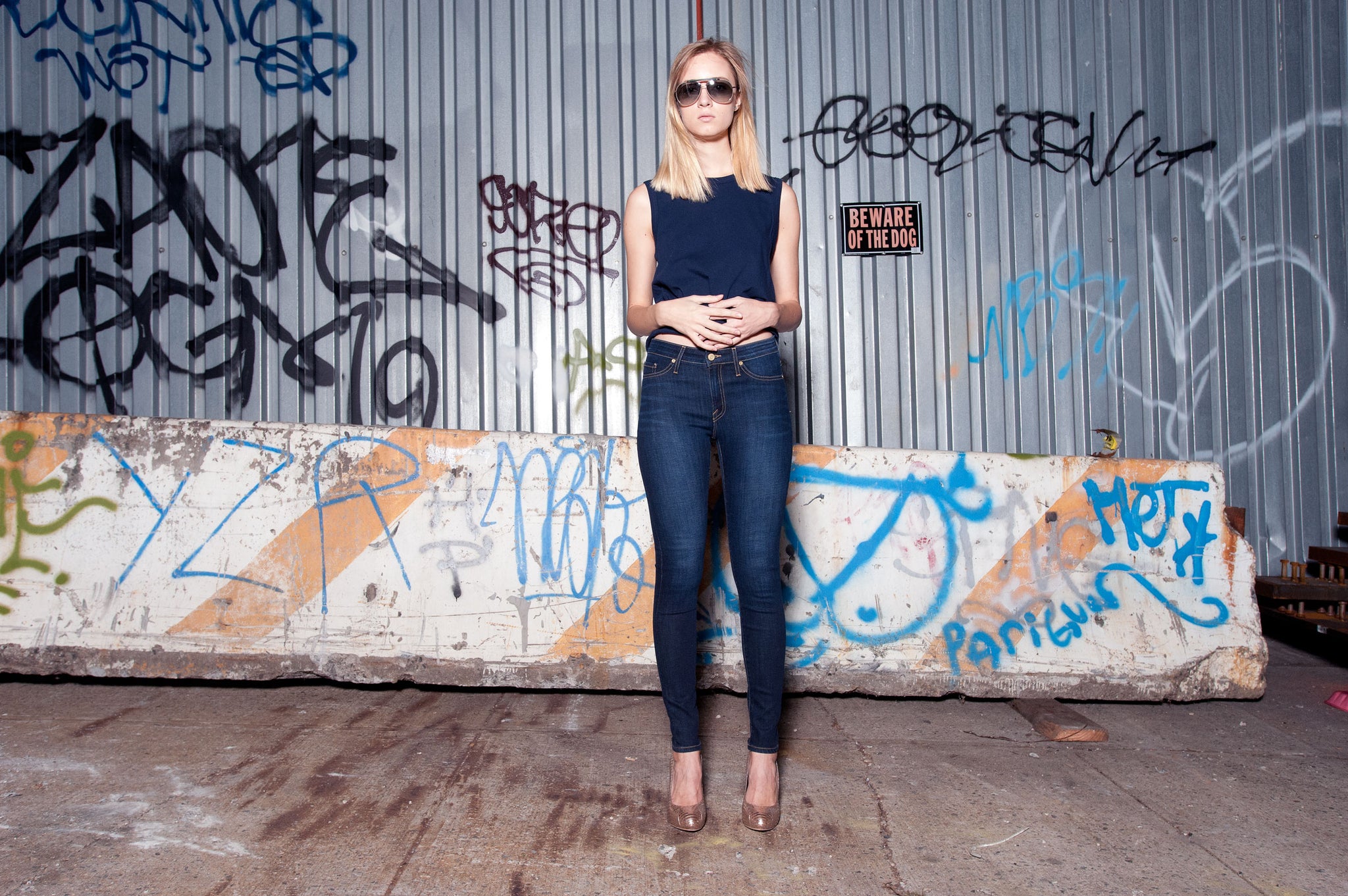 JOIE : DENIM PANTS, NAVY BLUE