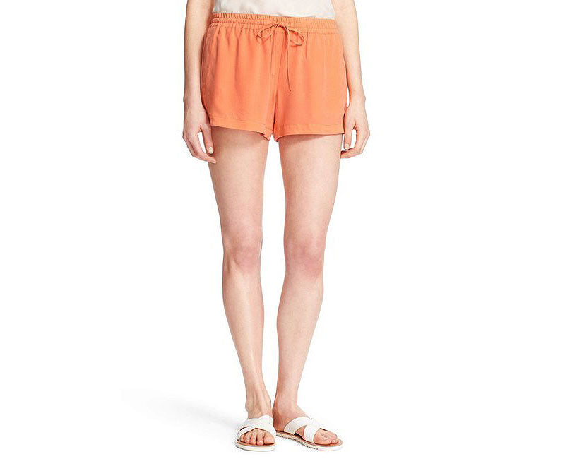 JOIE : SILK SHORTS, PALE ORANGE