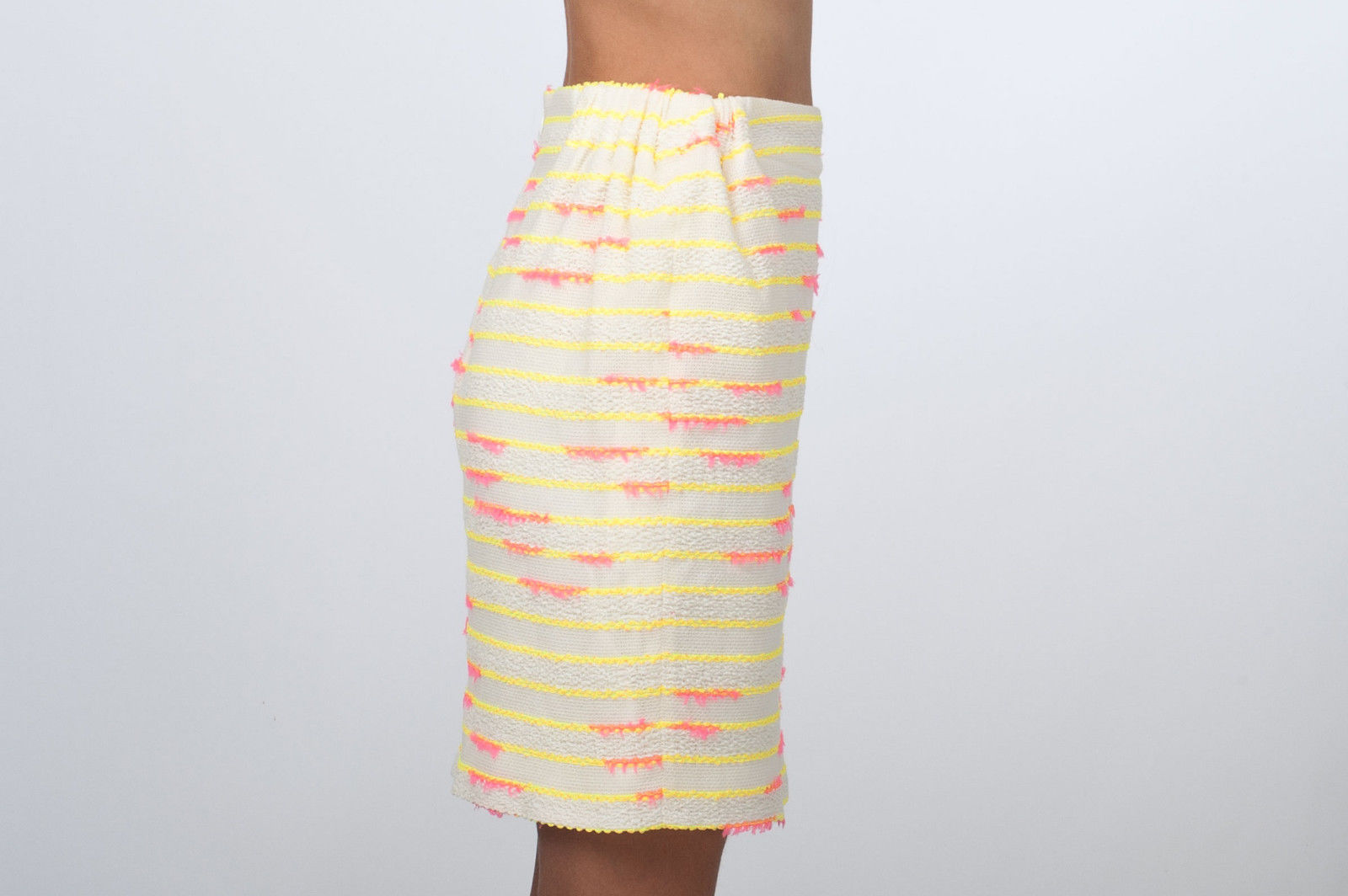 JULIEN DAVID : TWEED MINI SKIRT, YELLOW MULTI