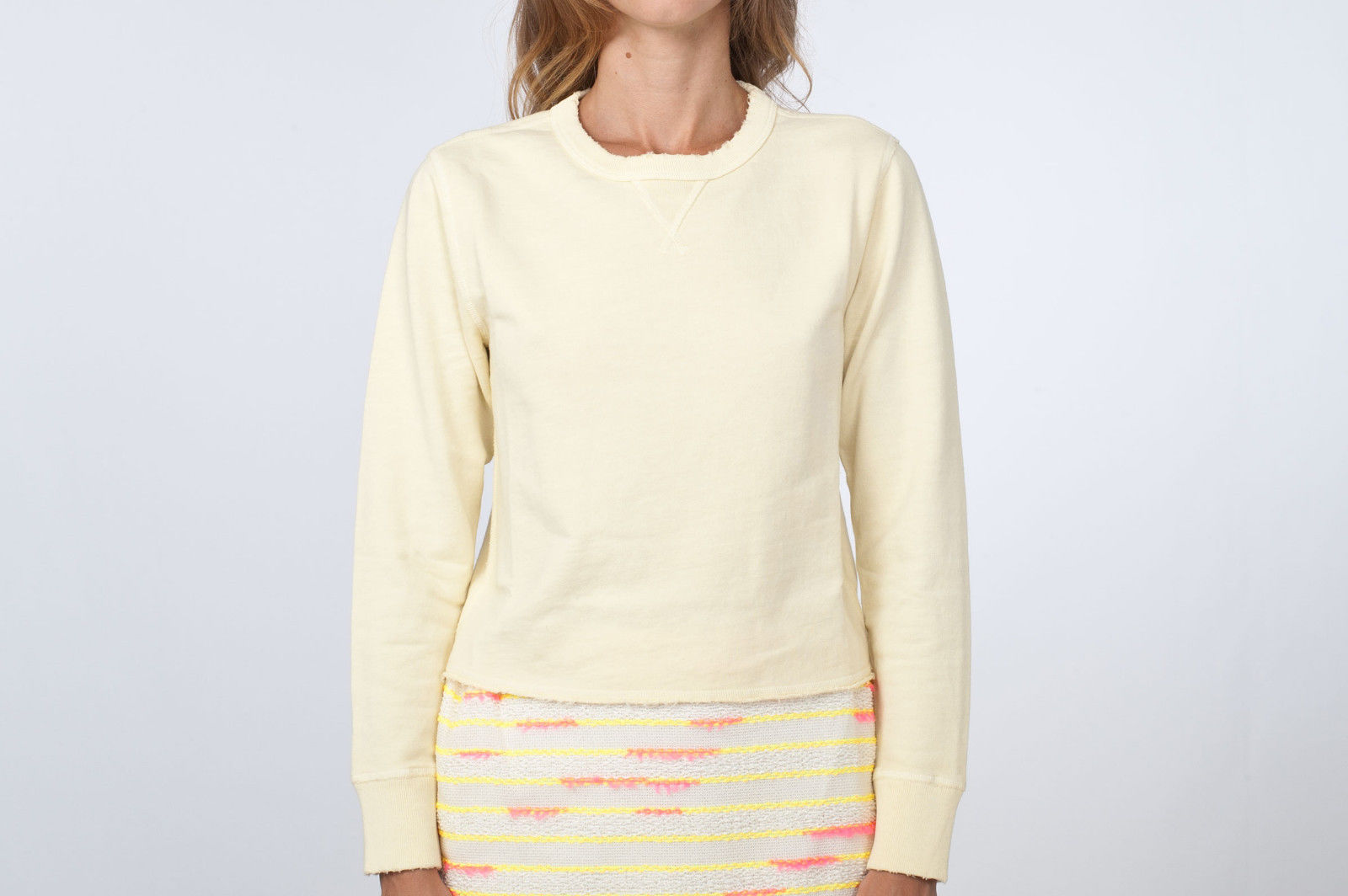 JULIEN DAVID : TWEED MINI SKIRT, YELLOW MULTI