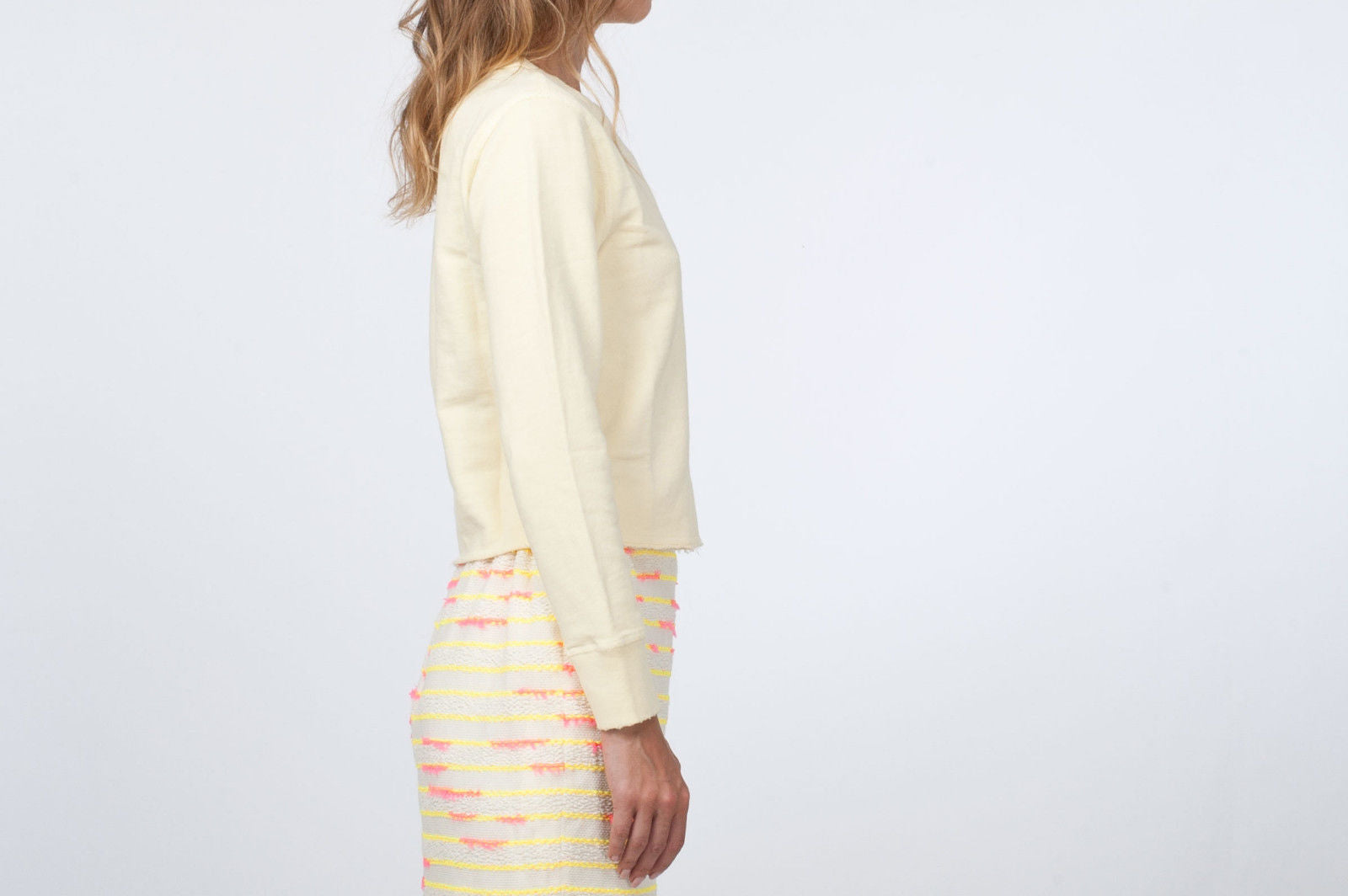 JULIEN DAVID : TWEED MINI SKIRT, YELLOW MULTI