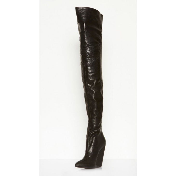K307 leather boots; black