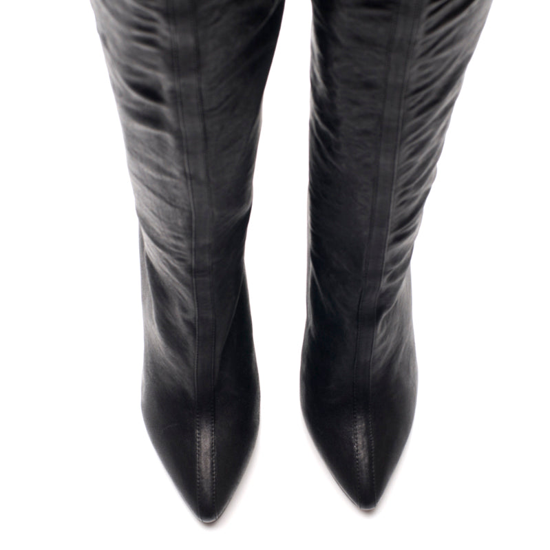 K307 leather boots; black
