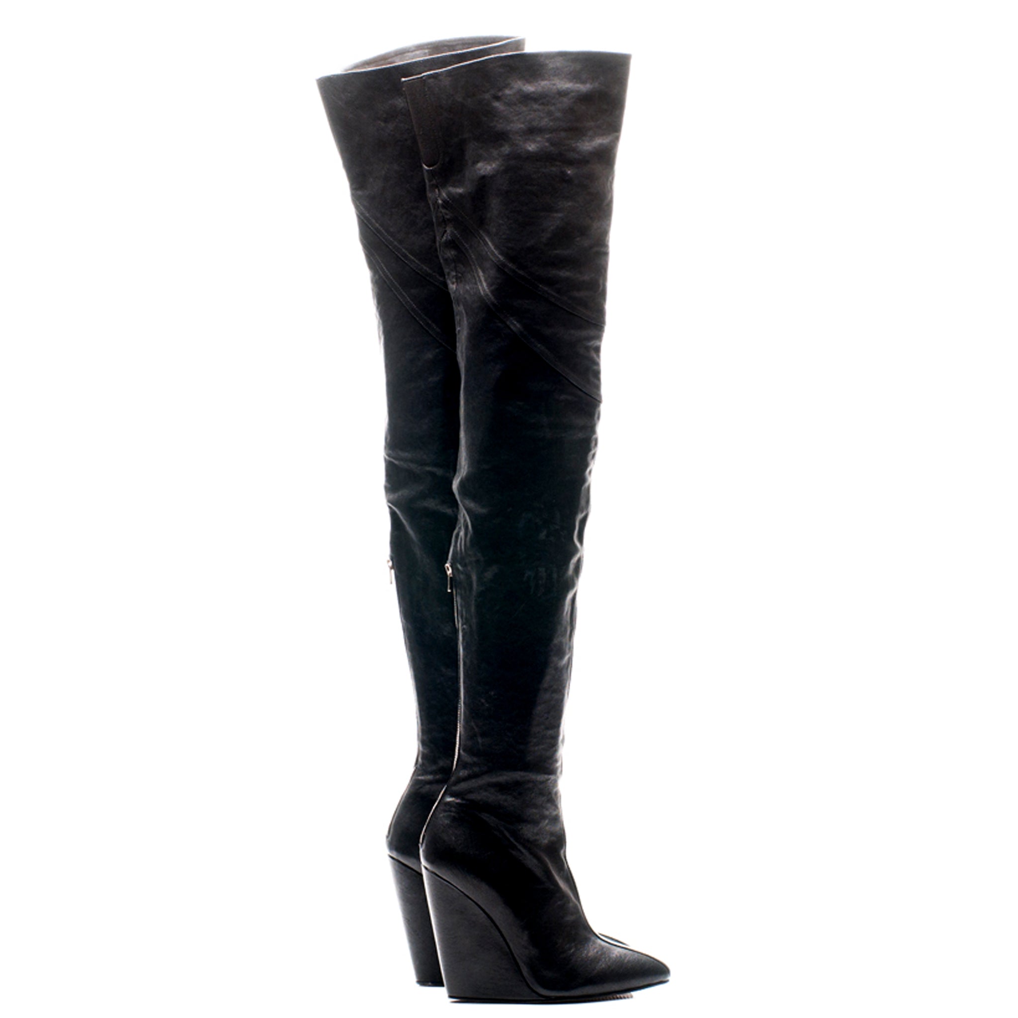 K307 leather boots; black