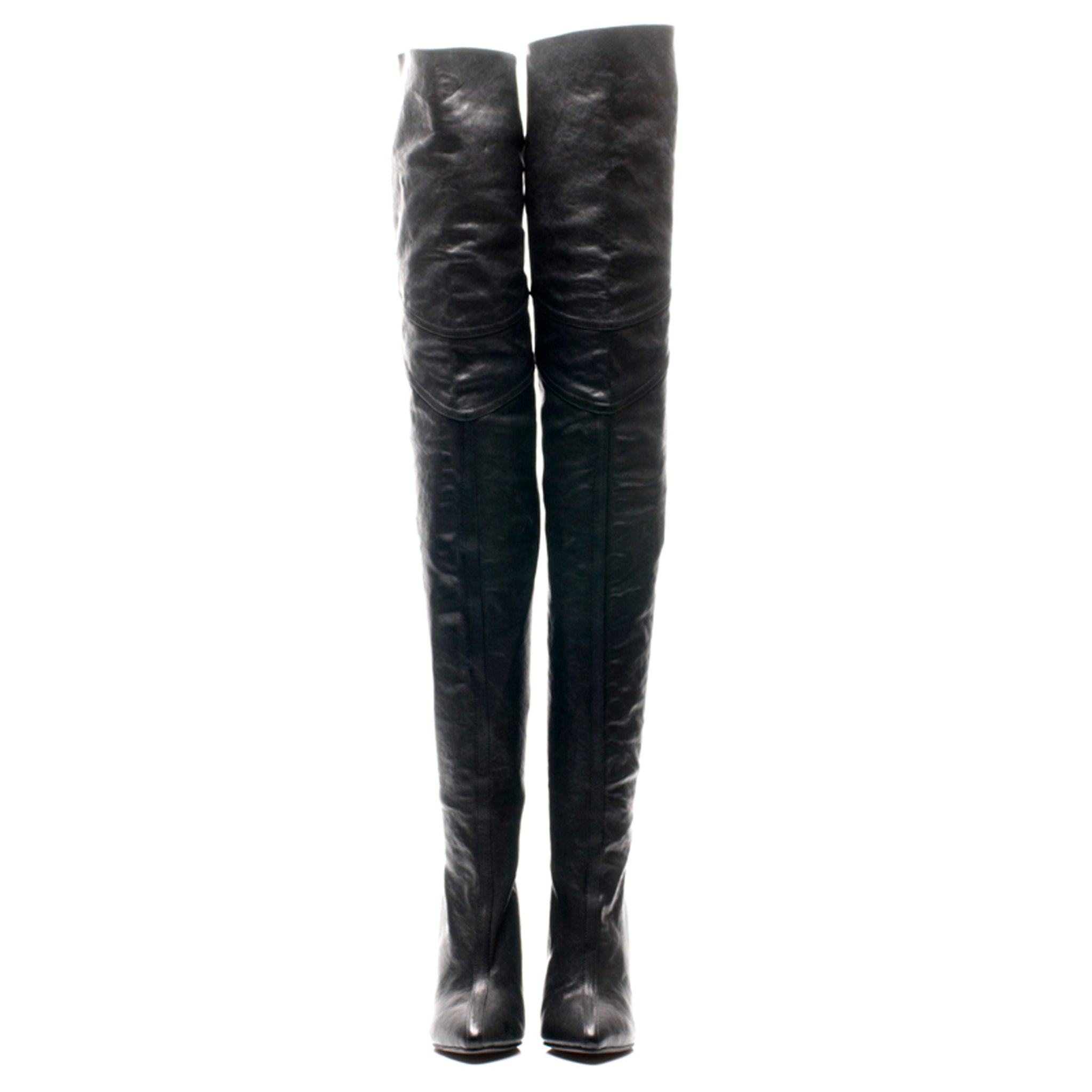 K307 leather boots; black