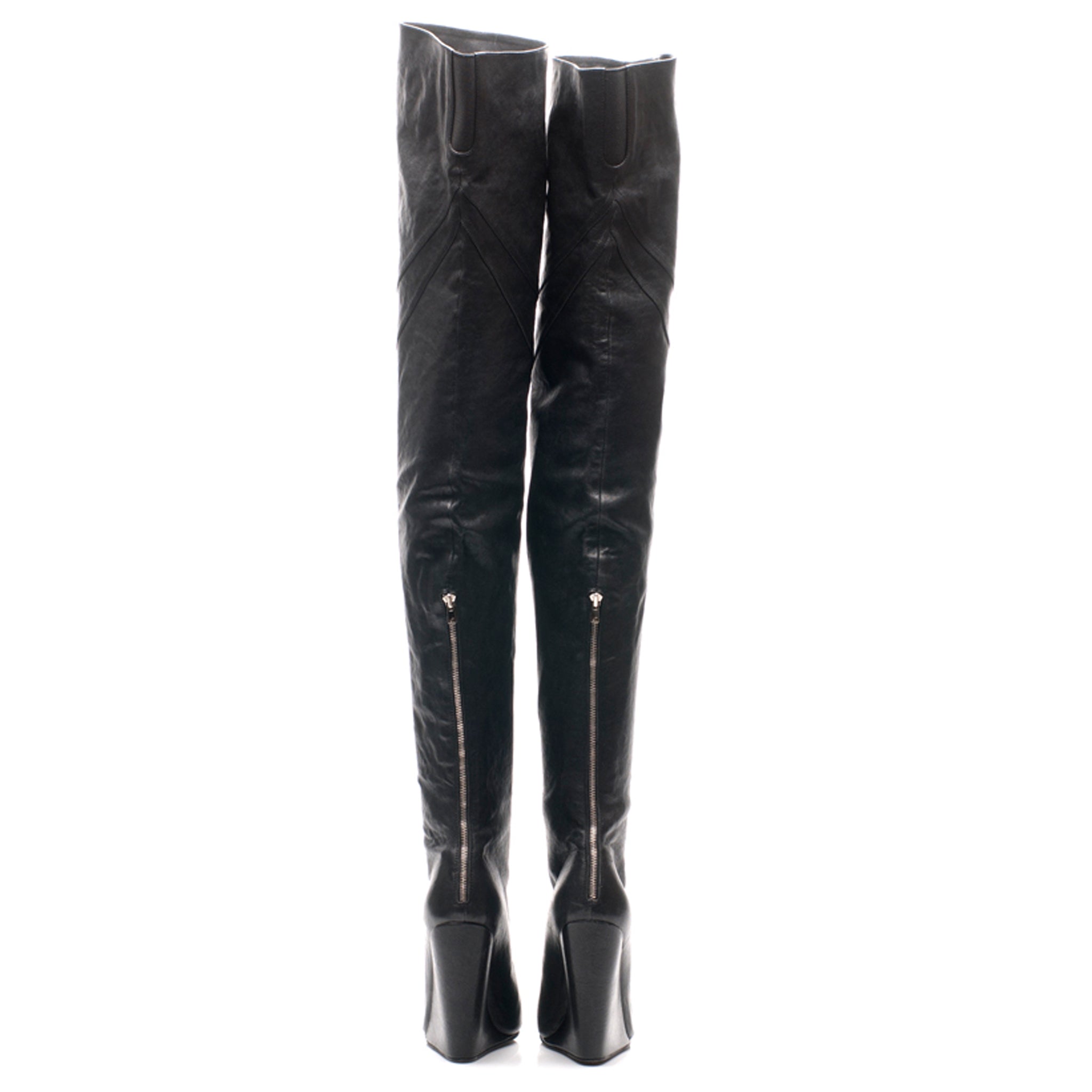 K307 leather boots; black