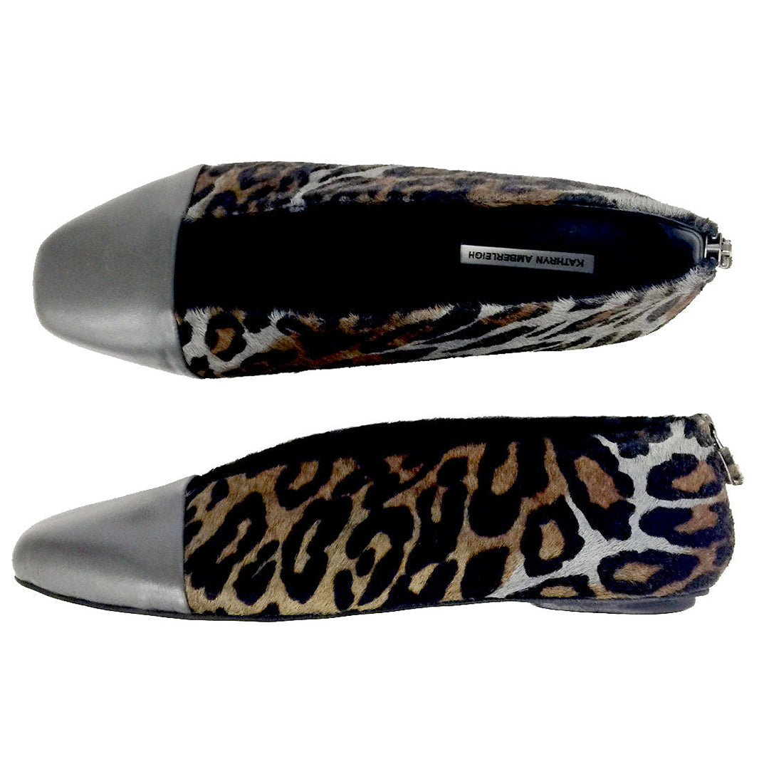 K622 leather loafers; grey leo