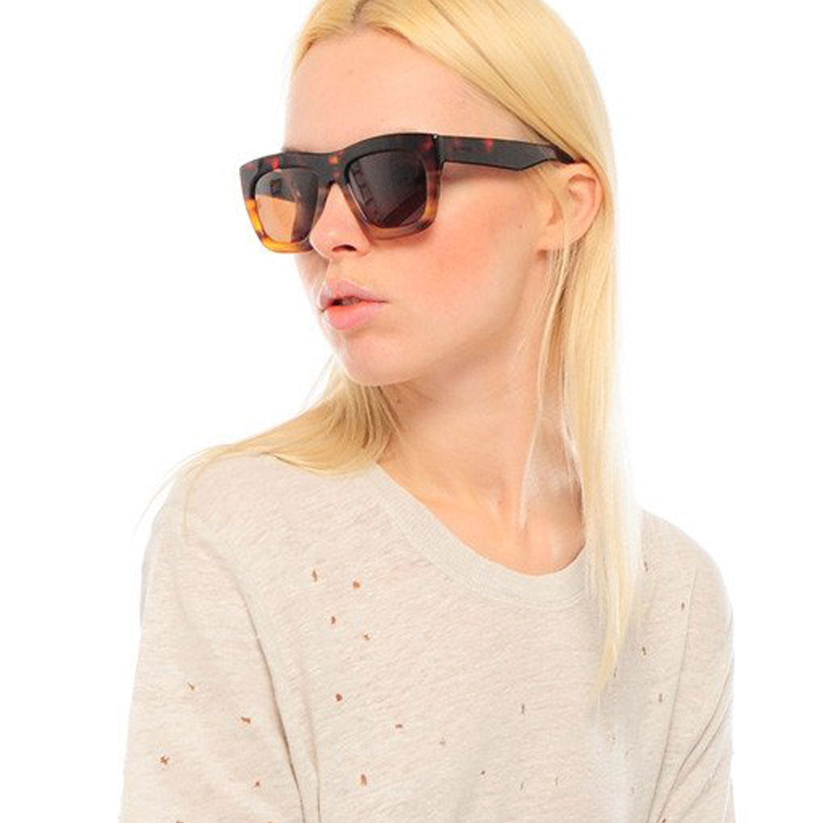 JIL SANDER : SQUARE SUNGLASSES, BROWN/AMBER